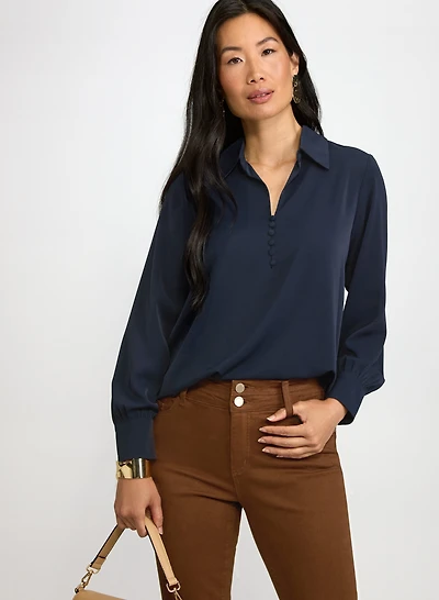 Button Detail Blouse