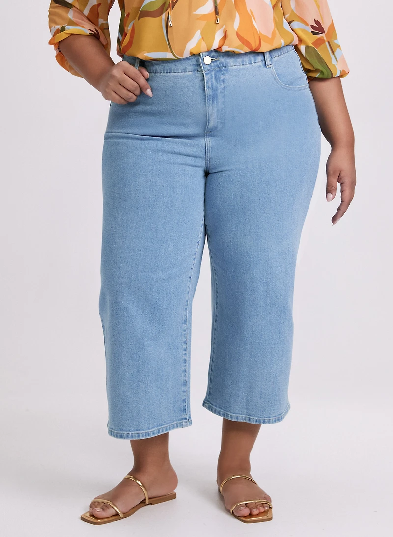 Cropped Wide-Leg Jeans