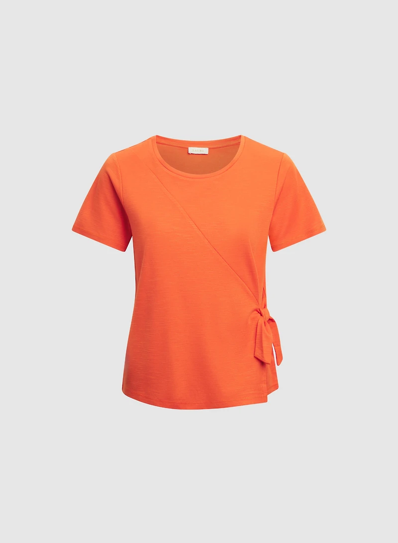 T-shirt noué en jersey flamm