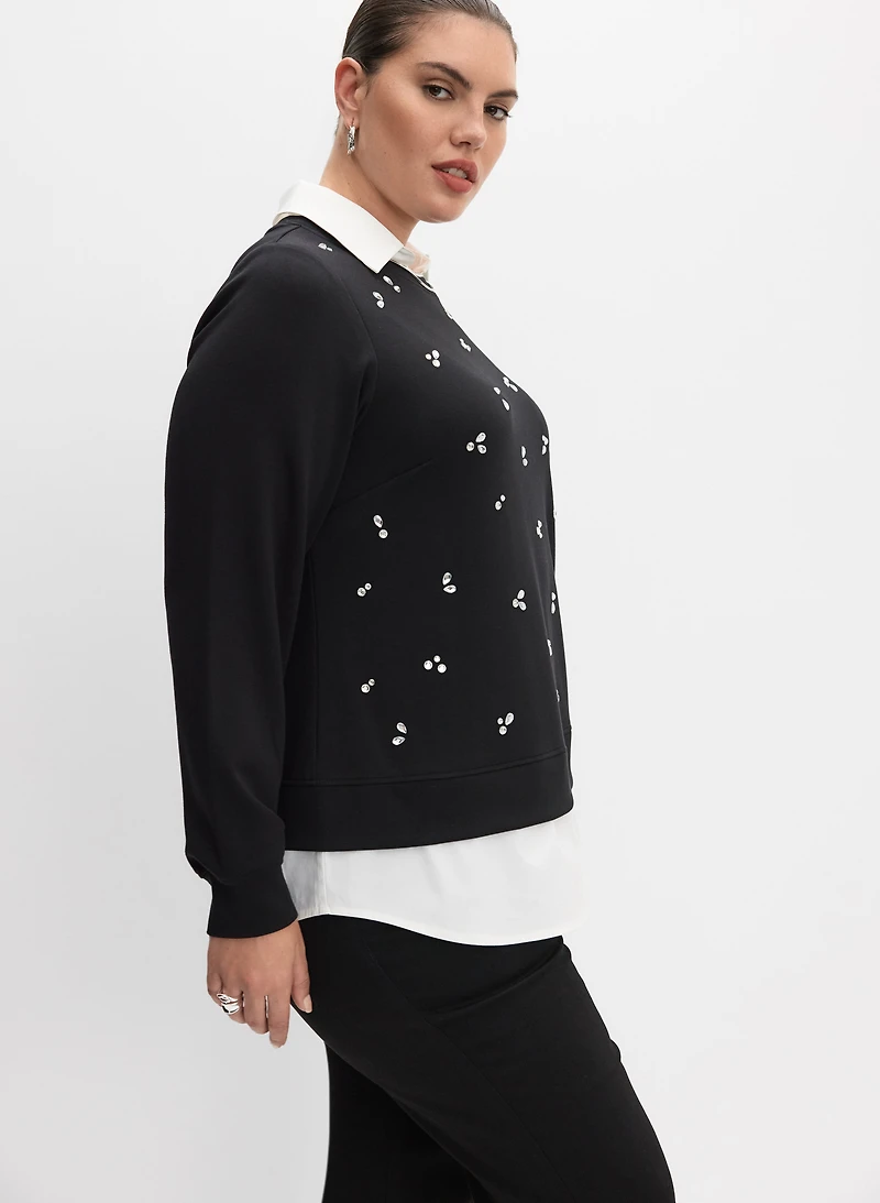 Haut illusion à tricot