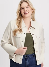 Veste boutonnée à poches cargo