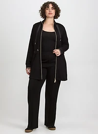 Veste longue à fermeture éclair et pantalon à enfiler