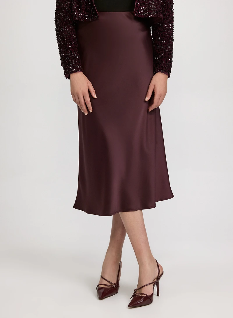 Satin Bias Cut Skirt