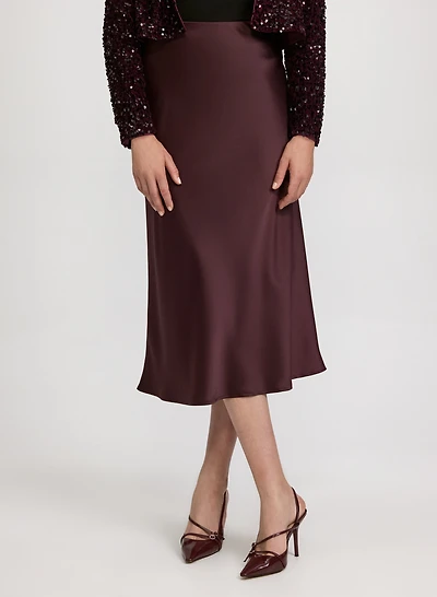 Satin Bias Cut Skirt