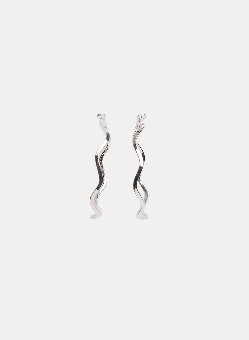 Boucles d'oreilles en anneaux ondulés