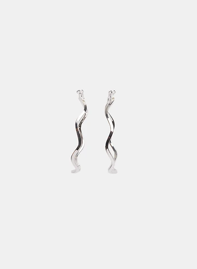 Boucles d'oreilles en anneaux ondulés