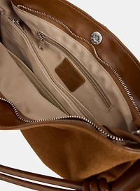 Faux-Suede Shoulder Bag