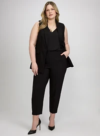 Belted Longline Vest & Emma Slim-Leg Pants