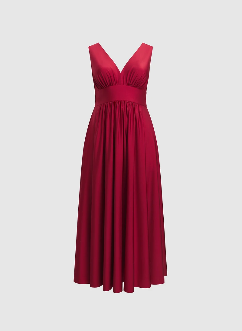 Fit & Flare V-Neck Dress