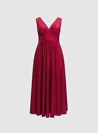 Fit & Flare V-Neck Dress