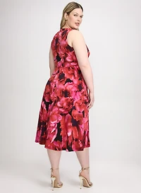 Floral Twist-Detail Dress