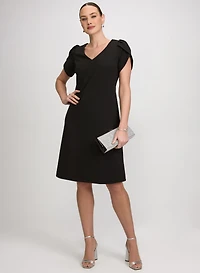 Robe en crêpe extensible