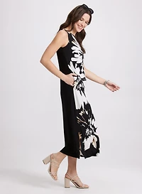 Robe midi à motif floral