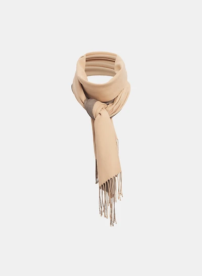 Two-Tone Cotton-Blend Scarf
