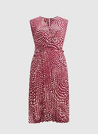 Polka Dot Plissé Dress