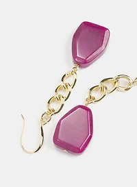 Boucles d'oreilles pendantes à pierres