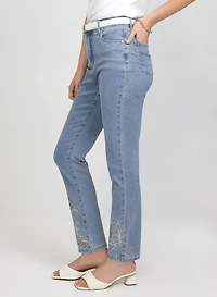 Floral Embroidered Jeans