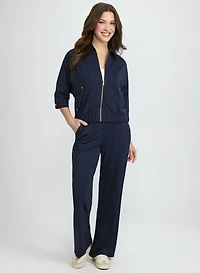 Zip-Up Jersey Top