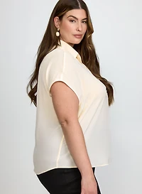 Crepe Polo Blouse