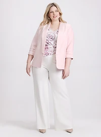 Veste ouverte et pantalon Olivia à jambe large