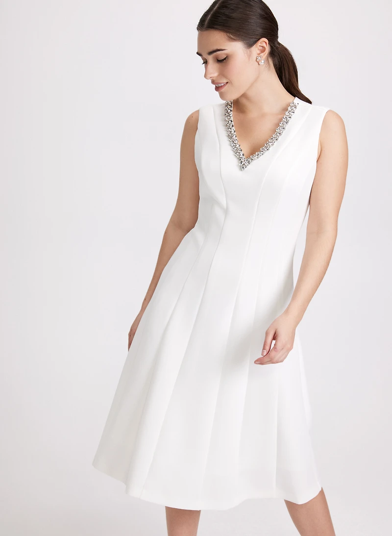 Robe midi en scuba