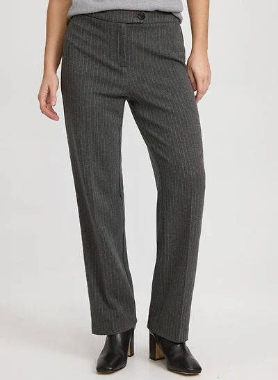 Pantalon Olivia large à rayures minces