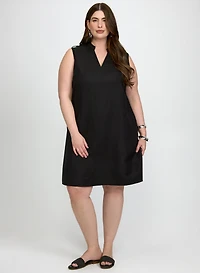 Robe en mélange de lin