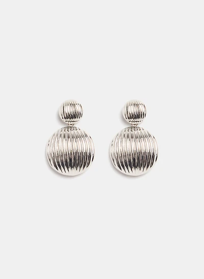 Ridged Dome Earrings