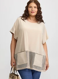 Joseph Ribkoff - Sheer Hem Tunic Top