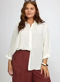 Blouse en crêpe