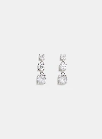 Tiered Cubic Zirconia Earrings