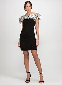 Organza Off-The-Shoulder Dress