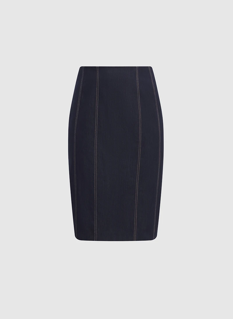 Jupe crayon en denim
