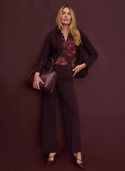Seamed Detail Blazer & Olivia Wide-Leg Pants