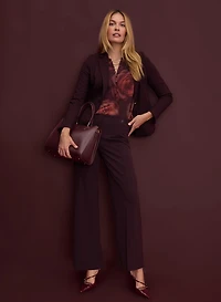 Seamed Detail Blazer & Olivia Wide-Leg Pants