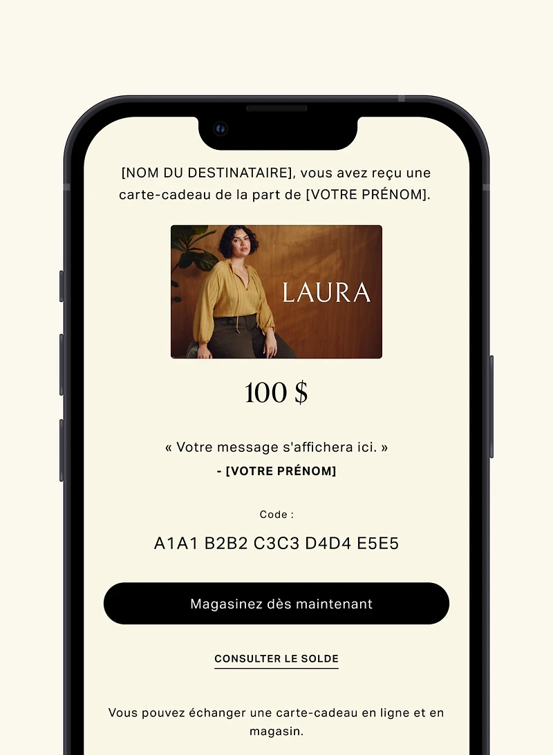 Carte-cadeau - Laura Plus