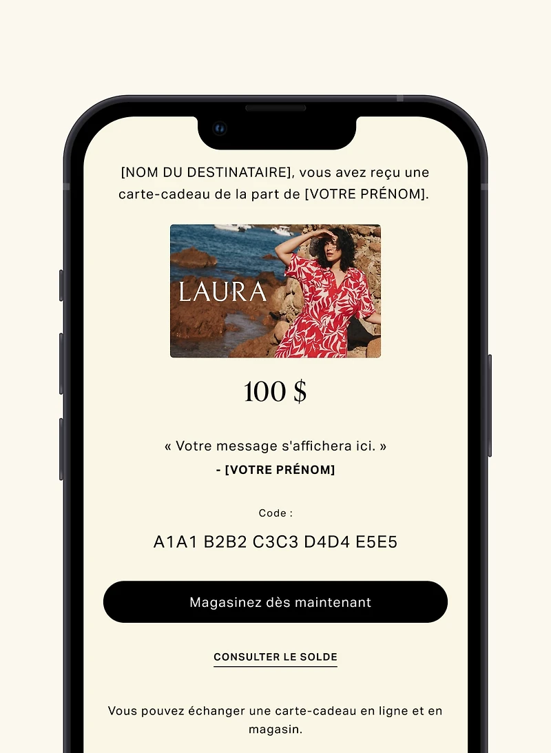 Carte-cadeau - Laura Plus