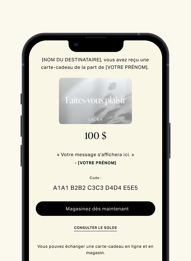 Carte-cadeau - Faites-vous plaisir