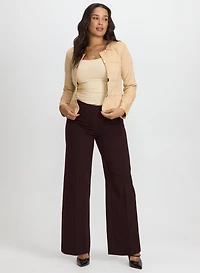 Faux-Suede Jacket & Olivia Wide-Leg Pants
