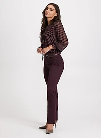 Pull-On Straight Leg Jeans