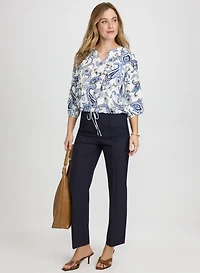 Paisley Drawstring Hem