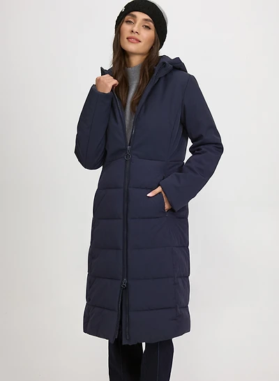 Manteau long matelass