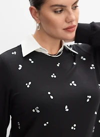 Haut illusion à tricot