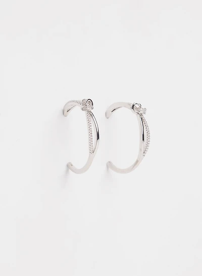 Knot Detail Hoop Earrings