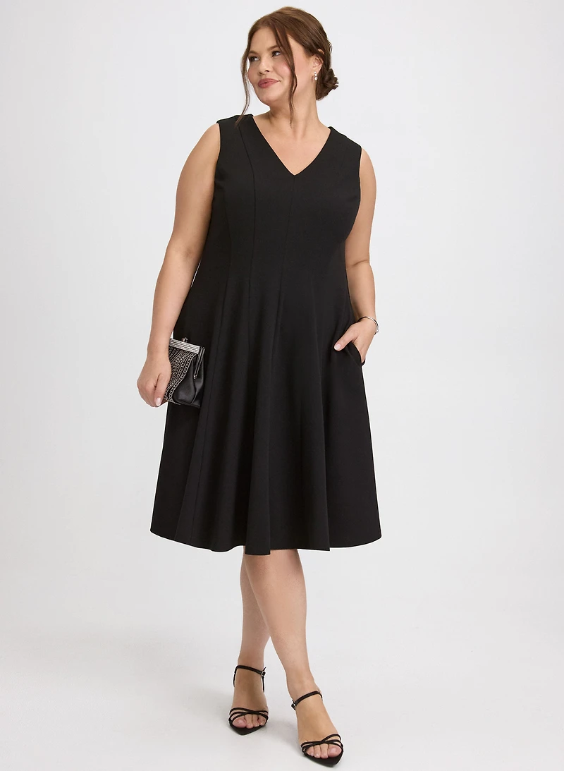 Scuba Crepe A-Line Dress
