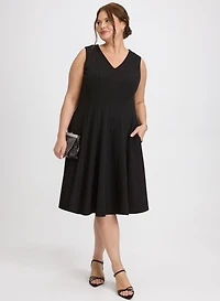 Scuba Crepe A-Line Dress