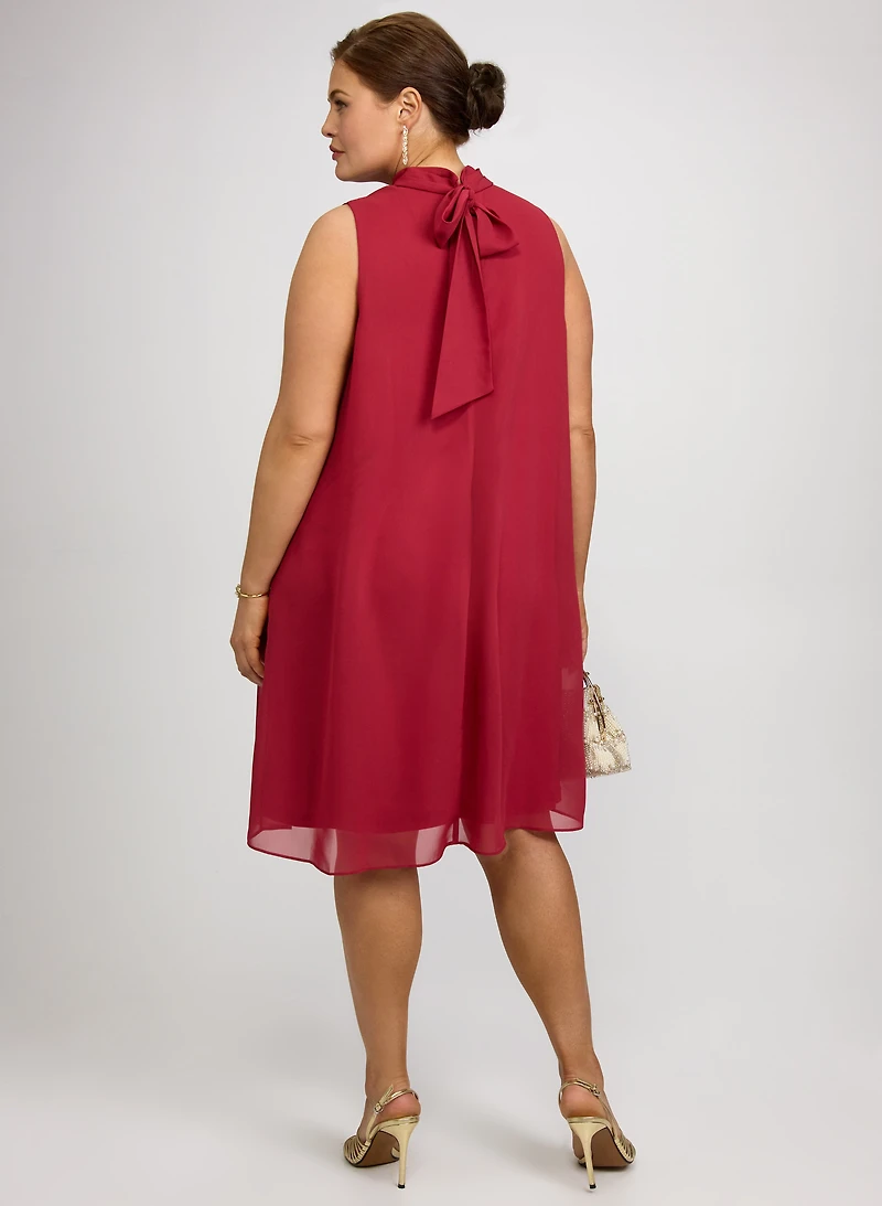 Lily Print Chiffon Dress