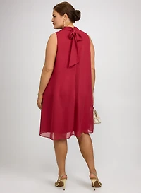 Lily Print Chiffon Dress