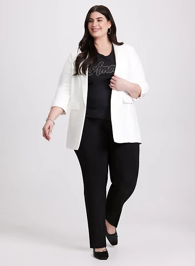 Open Twill Jacket & Sofia Straight Leg Pants