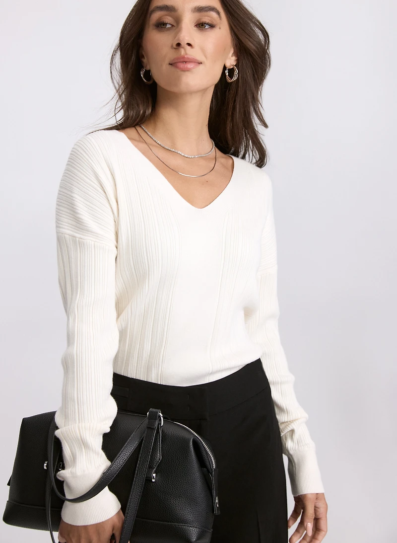 V-Neck Knit Pullover